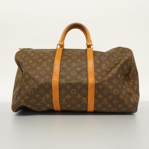 1240001053780 12 Louis Vuitton Keepall 50 Monogram Bag Brown