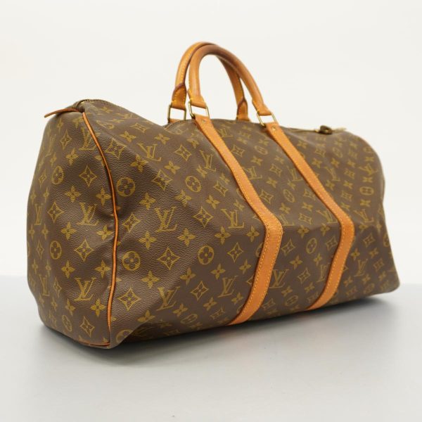 1240001053780 2 Louis Vuitton Keepall 50 Monogram Bag Brown