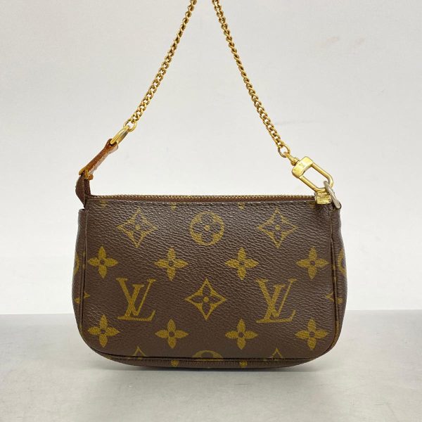 1240001053794 10 Louis Vuitton Mini Pochette Accessory Monogram Pouch Brown