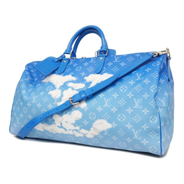 1240001053798 1 Louis Vuitton Keepall Bandouliere 50 Monogram Clouds Bag Blue