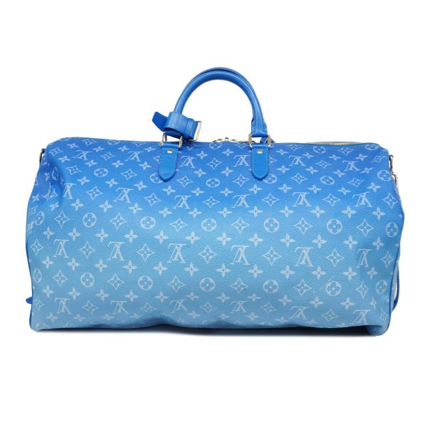 1240001053798 13 Louis Vuitton Keepall Bandouliere 50 Monogram Clouds Bag Blue