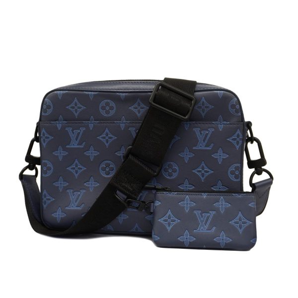 1240001053799 1 Louis Vuitton Duo Messenger Monogram Shadow Shoulder Bag Blue