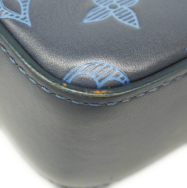 1240001053799 6 Louis Vuitton Duo Messenger Monogram Shadow Shoulder Bag Blue