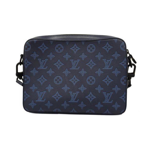 1240001053799 9 Louis Vuitton Duo Messenger Monogram Shadow Shoulder Bag Blue