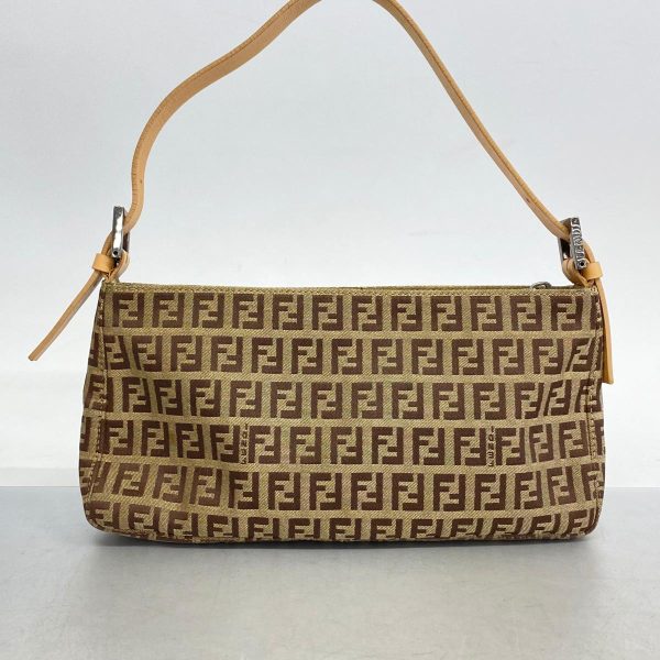 1240001053831 9 Fendi Zucchino Nylon Handbag Brown