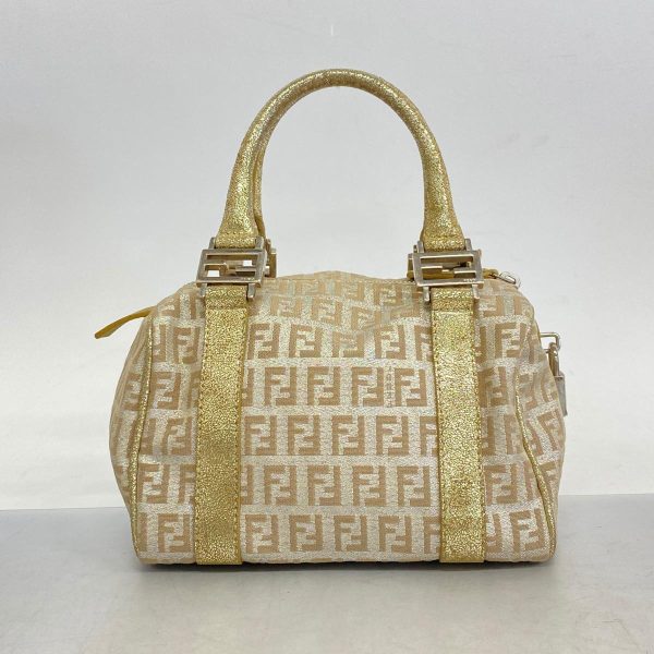 1240001053832 12 Fendi Zucchino Nylon Handbag Beige