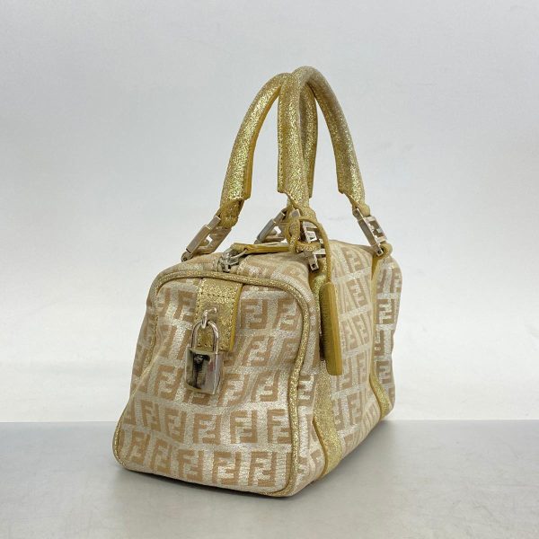 1240001053832 2 Fendi Zucchino Nylon Handbag Beige