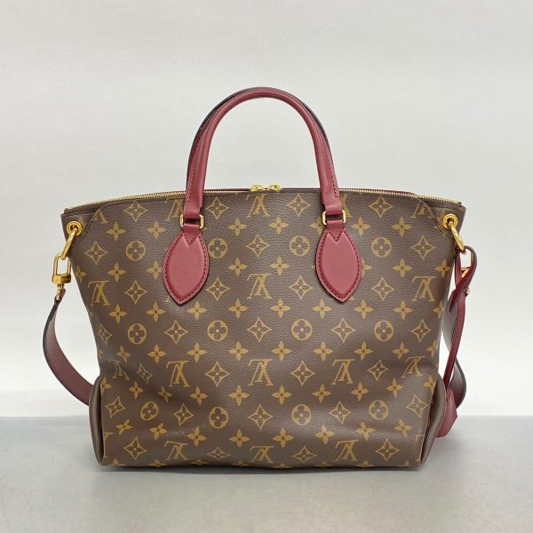 1240001053844 13 Louis Vuitton Flower Zipped Tote MM 2Way Bag Bordeaux