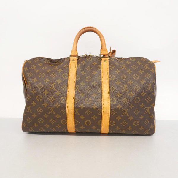 1240001053850 13 Louis Vuitton Keepall 45 Monogram Bag Brown