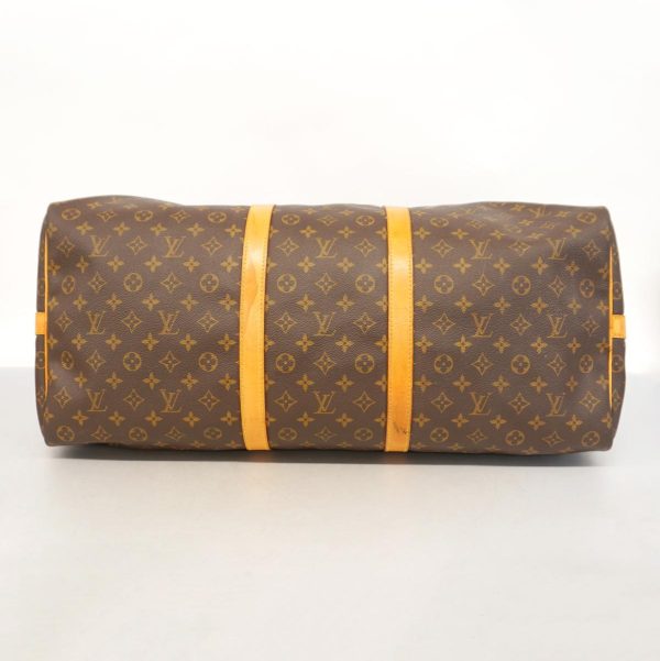 1240001053851 3 Louis Vuitton Keepall Bandouliere 60 Monogram Bag Brown