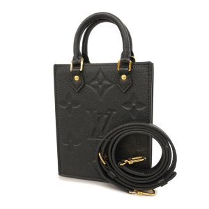 1240001053854 1 Louis Vuitton Vosges MM 2WAY Monogram Empreinte Leather Shoulder Bag Handbag Black Noir