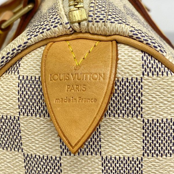 1240001053864 5 Louis Vuitton Speedy 25 Damier Azur Handbag White