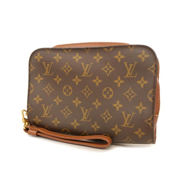 1240001053881 1 Louis Vuitton Orsay Monogram Clutch Bag Brown