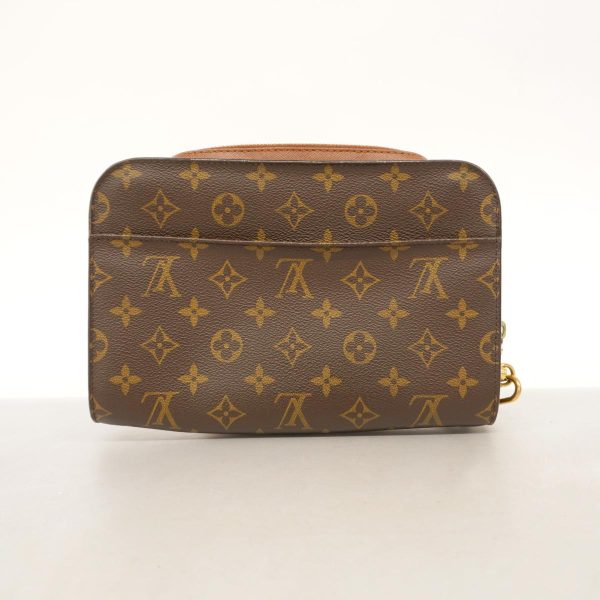 1240001053881 11 Louis Vuitton Orsay Monogram Clutch Bag Brown