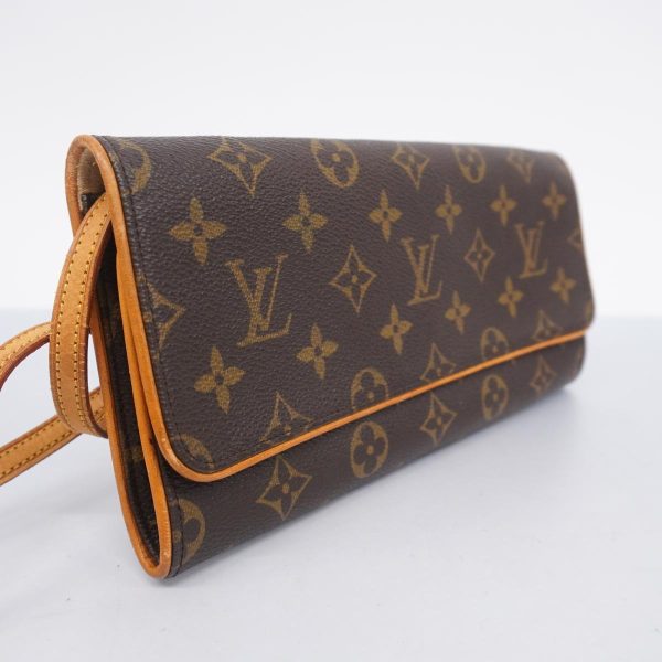 1240001053894 2 Louis Vuitton Pochette Twin GM Monogram Shoulder Bag Brown