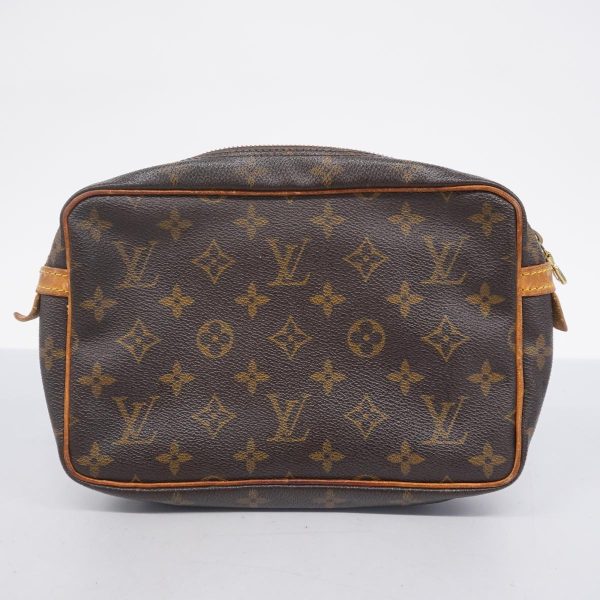 1240001053909 13 Louis Vuitton Compiegne 23 Monogram Clutch Bag Brown