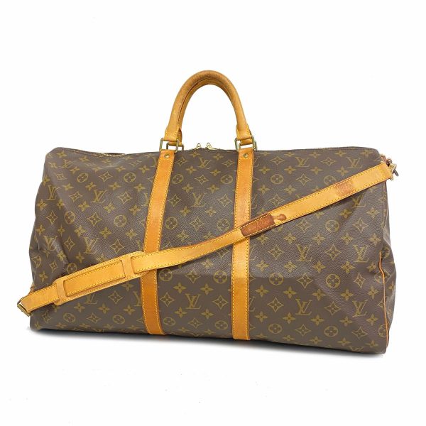 1240001053953 1 Louis Vuitton Keepall Bandouliere 55 Monogram Bag Brown