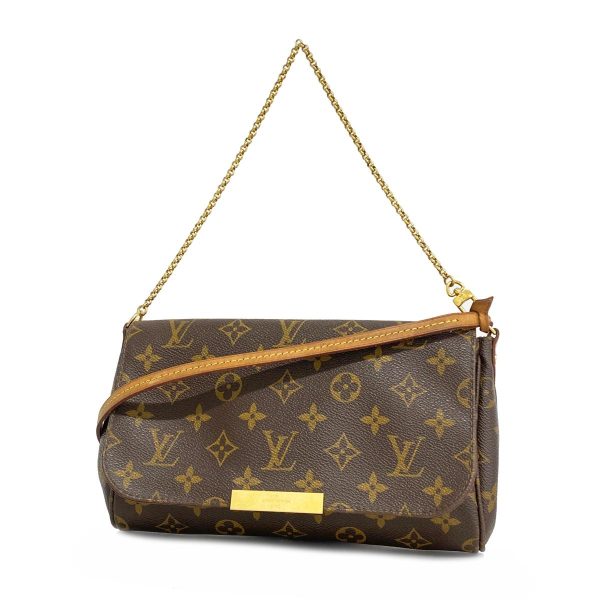 1240001053954 1 Louis Vuitton Favorite MM Monogram 2Way Bag Brown