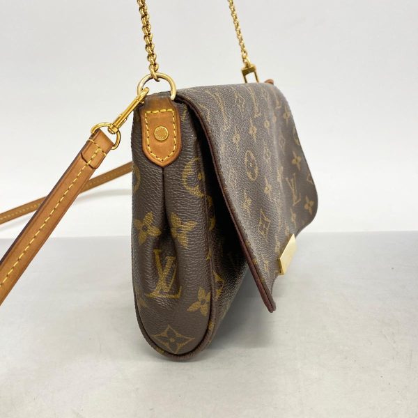 1240001053954 2 Louis Vuitton Favorite MM Monogram 2Way Bag Brown