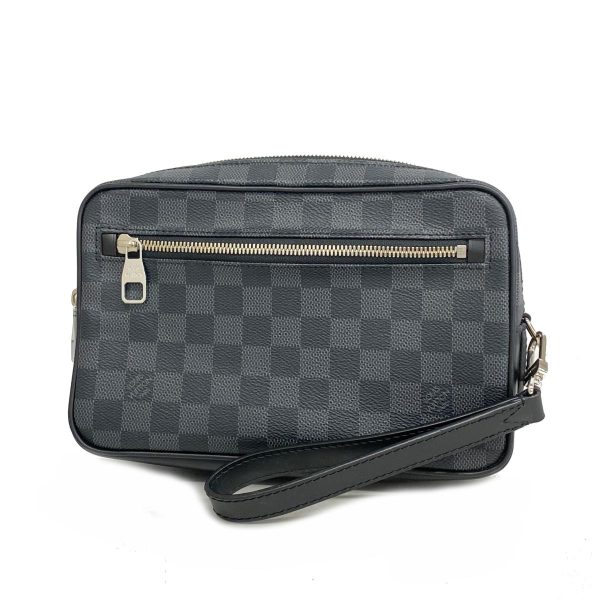 1240001053955 1 Louis Vuitton Pochette Kasai Damier Graphite Clutch Bag Black