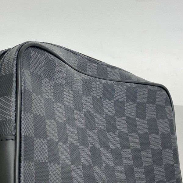 1240001053955 6 Louis Vuitton Pochette Kasai Damier Graphite Clutch Bag Black