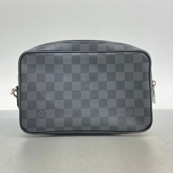 1240001053955 7 Louis Vuitton Pochette Kasai Damier Graphite Clutch Bag Black