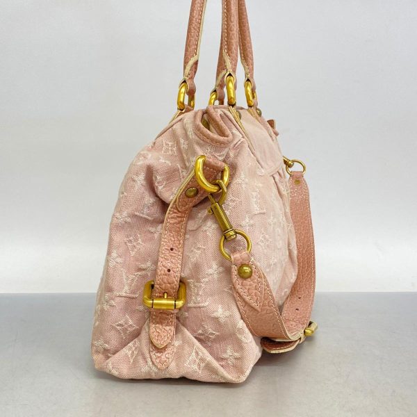 1240001053967 2 Louis Vuitton Neokabi MM Monogram Denim 2Way Bag Rose