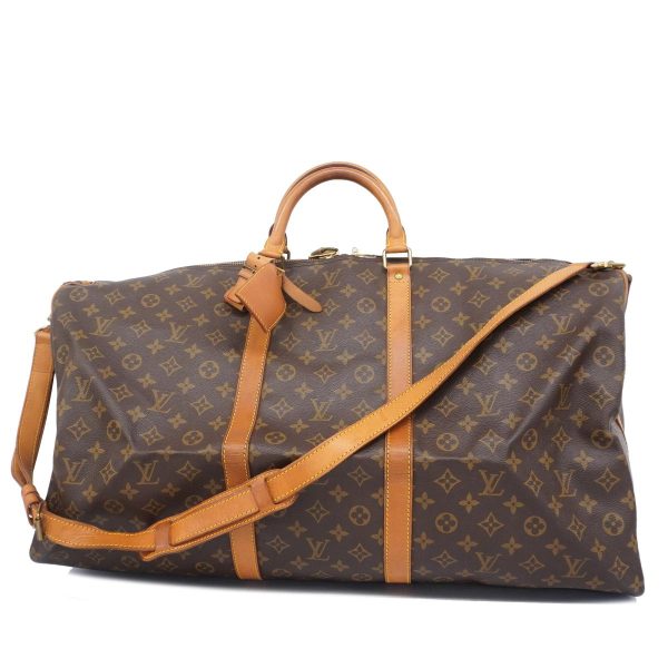 1240001053990 1 Louis Vuitton Keepall Bandouliere 60 Monogram Bag Brown