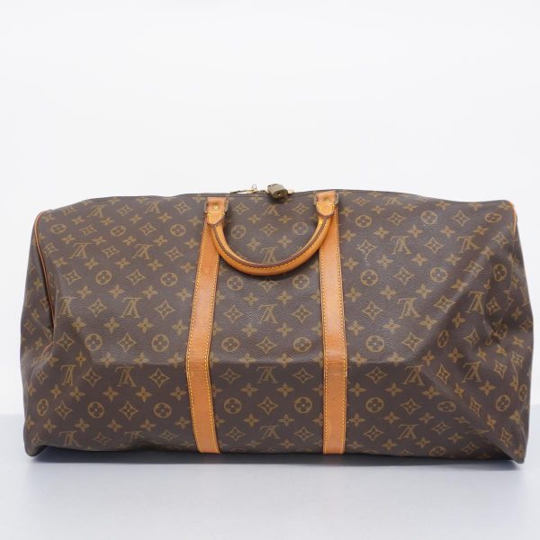 1240001053990 16 Louis Vuitton Keepall Bandouliere 60 Monogram Bag Brown