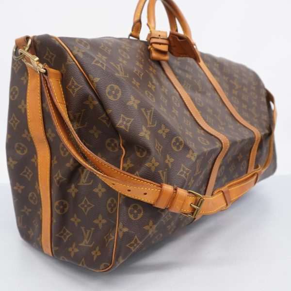 1240001053990 2 Louis Vuitton Keepall Bandouliere 60 Monogram Bag Brown