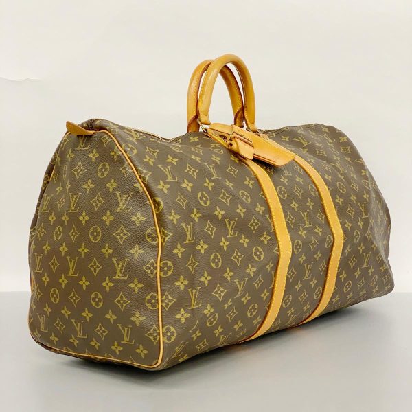 1240001053999 2 Louis Vuitton Keepall 55 Monogram Bag Brown