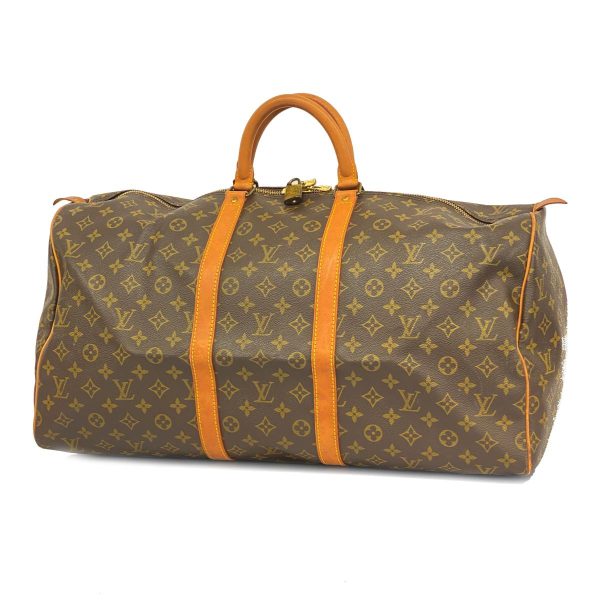 1240001054000 1 Louis Vuitton Keepall 55 Monogram Bag Brown