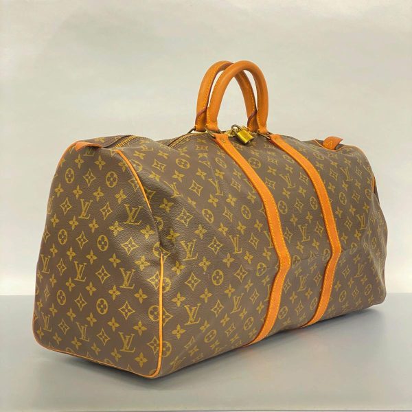 1240001054000 2 Louis Vuitton Keepall 55 Monogram Bag Brown