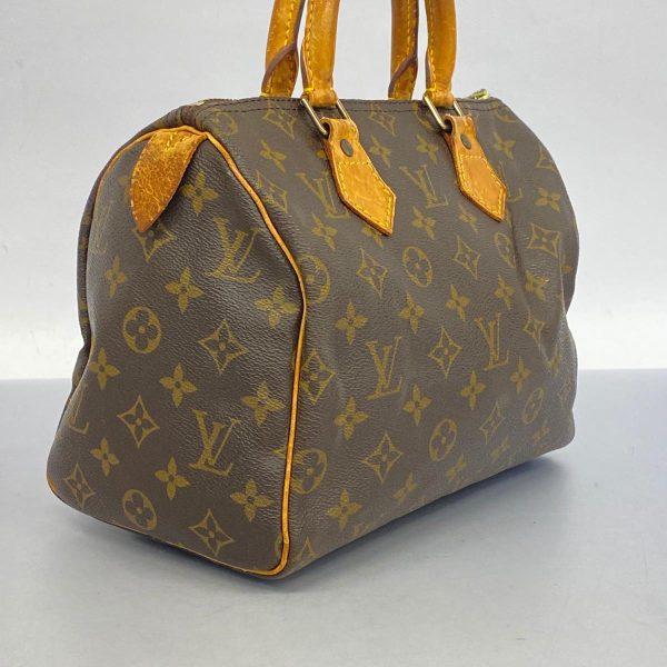 1240001054001 2 Louis Vuitton Speedy 25 Monogram Handbag Brown