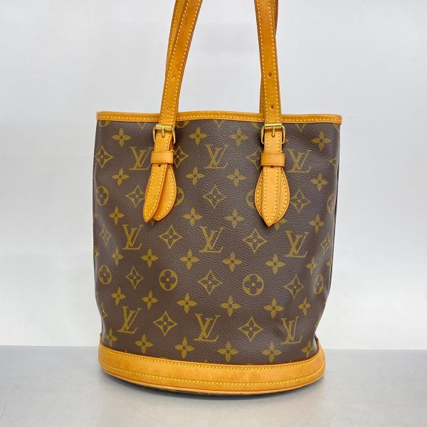 1240001054029 12 Louis Vuitton Bucket PM Monogram Tote Bag Brown