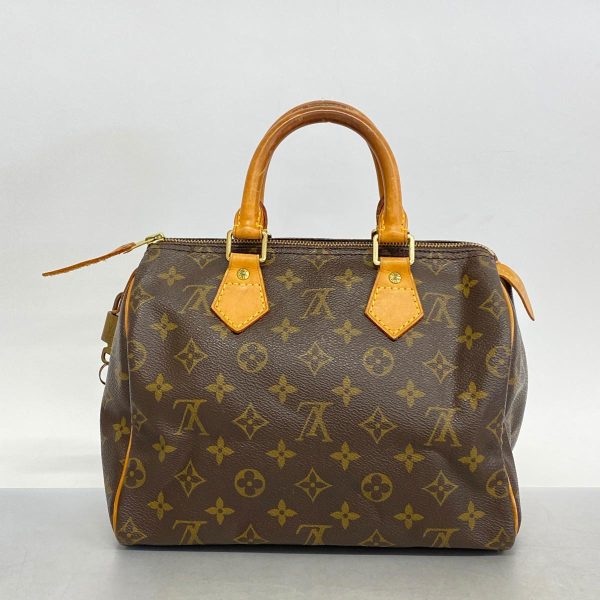 1240001054032 13 Louis Vuitton Speedy 25 Monogram Handbag Brown