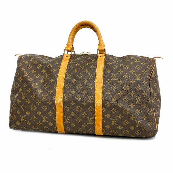 1240001054035 1 Louis Vuitton Keepall 50 Monogram Bag Brown