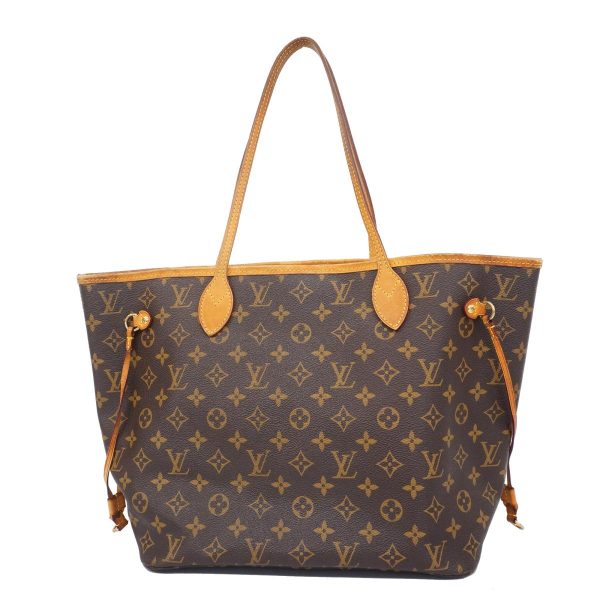 1240001054046 1 Louis Vuitton Neverfull Monogram Tote Bag Brown Beige