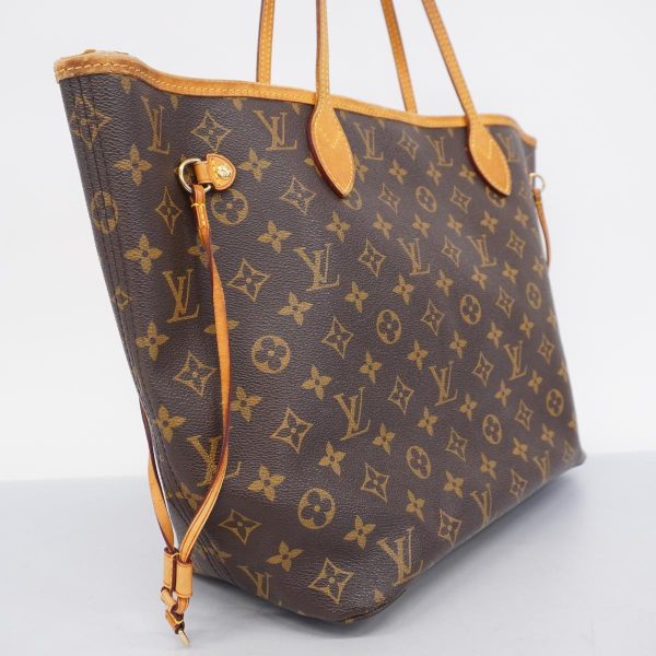 1240001054046 2 Louis Vuitton Neverfull Monogram Tote Bag Brown Beige