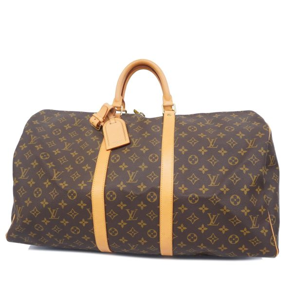 1240001054047 1 Louis Vuitton Keepall 55 Monogram Bag Brown