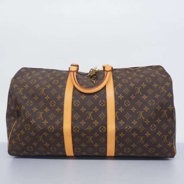 1240001054047 15 Louis Vuitton Keepall 55 Monogram Bag Brown