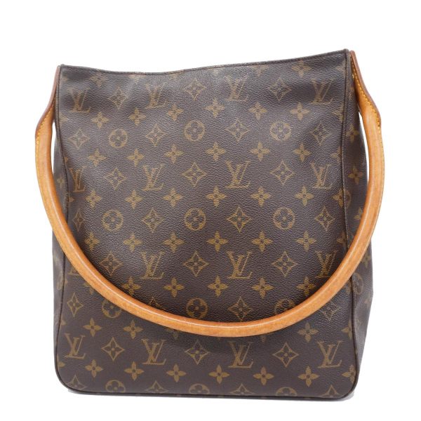 1240001054048 1 Louis Vuitton Looping GM Monogram Shoulder Bag Brown