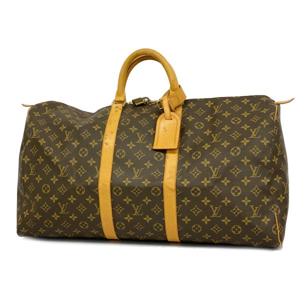 1240001054059 1 Louis Vuitton Keepall 55 Monogram Bag Brown