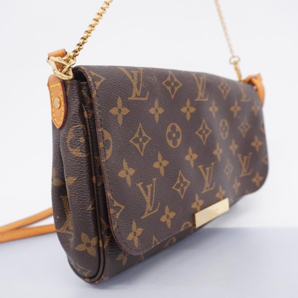 1240001054149 2 Louis Vuitton Favorite MM Monogram 2Way Bag Brown