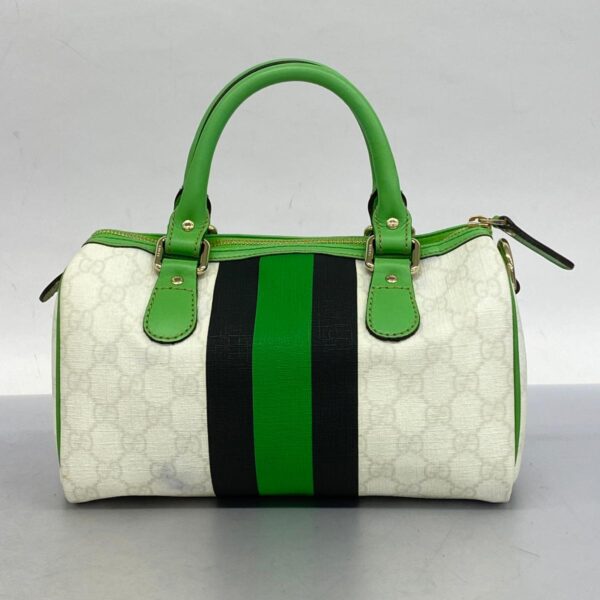 1240001054169 12 Gucci GG Supreme Handbag White Green