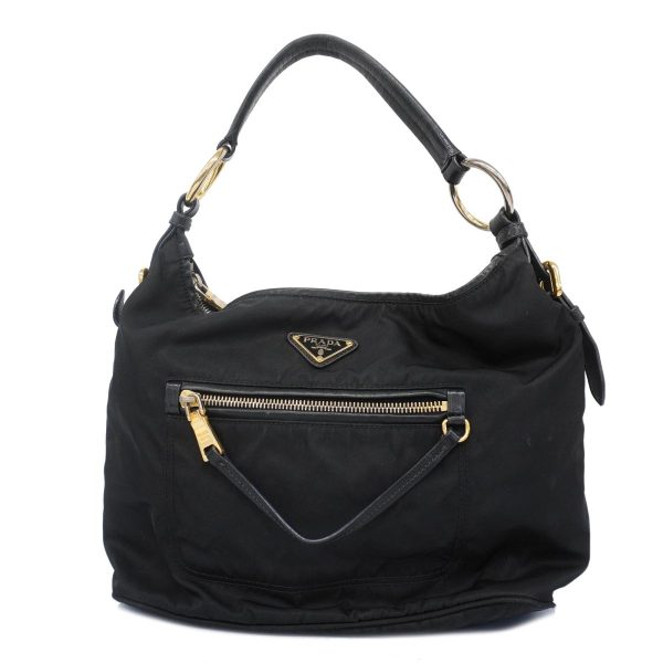 1240001054178 1 Prada Nylon Shoulder Bag Black