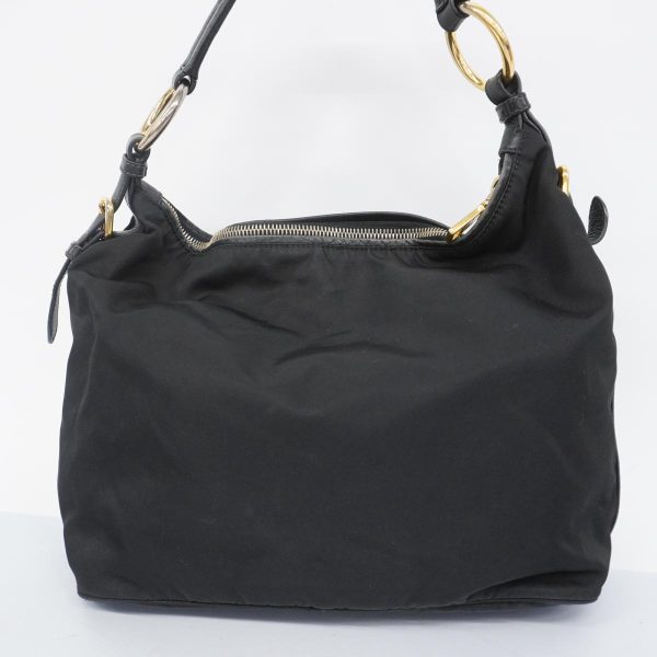 1240001054178 16 Prada Nylon Shoulder Bag Black