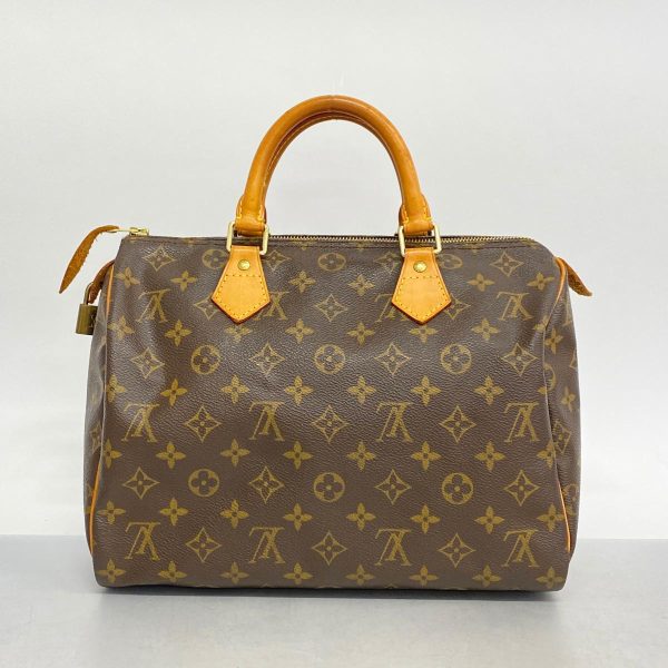 1240001054190 11 Louis Vuitton Speedy 30 Monogram Handbag Brown