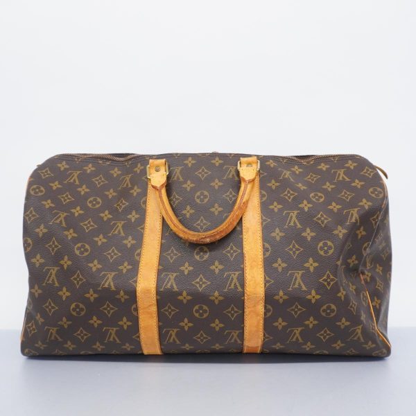 1240001054201 15 Louis Vuitton Keepall 50 Monogram Bag Brown