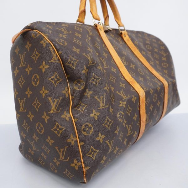 1240001054201 2 Louis Vuitton Keepall 50 Monogram Bag Brown